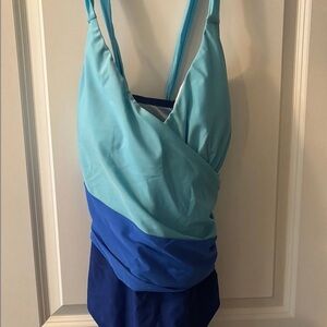 Cupshe Blue Gradient One Piece Swimsuit